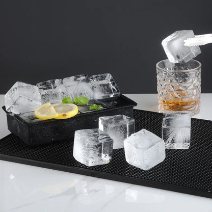 Large Silicone Ice Cube Tray — 4/6/8/15 Grid Mold for Bar, Pub, DIY Ice Blocks