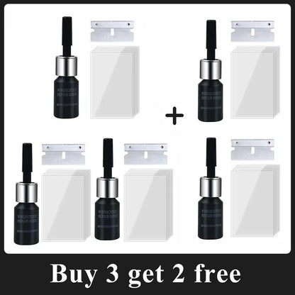 Car Glass Repair Kit – Windshield Crack & Scratch Removal Set for Cars, Trucks & Motorcycles Window Restoration Tool Kit