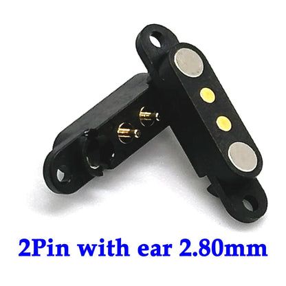 2A DC Magnetic Pogo Pin Connector Set - 2Pin 3Pin 4Pin 5Pin Spring Loaded Male Female Power Socket for Electronics Projects