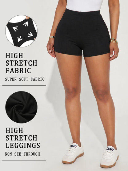 Women’s High Elasticity Biker Shorts – Super Soft Push Up Yoga, Running & Gym Fitness Activewear Shorts