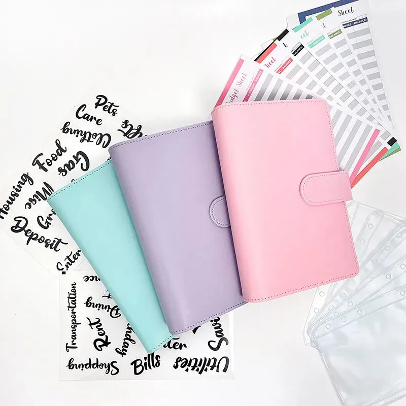 A6 Budget Binder Planner: 6-Hole Notebook Wallet with 8 Zipper Envelopes - Save Money Organizer & Cash System