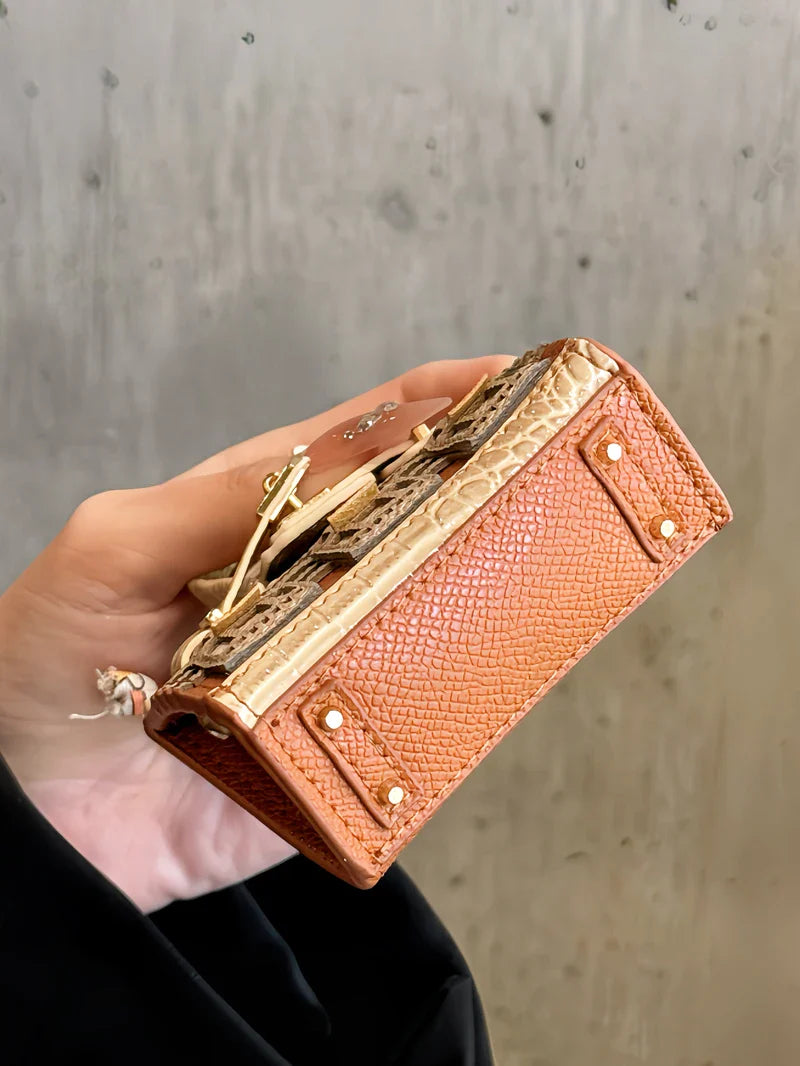 Luxury Mini Headphone Case — AirPods 2/3/4, Pro2 & Galaxy Buds 3/3Pro Pendant Accessory Case with Lanyard for Small Items