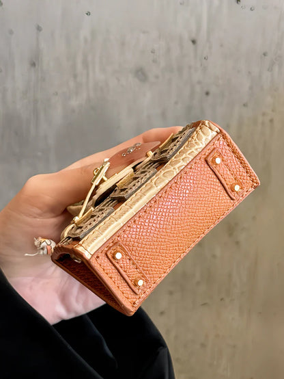 Luxury Mini Headphone Case — AirPods 2/3/4, Pro2 & Galaxy Buds 3/3Pro Pendant Accessory Case with Lanyard for Small Items