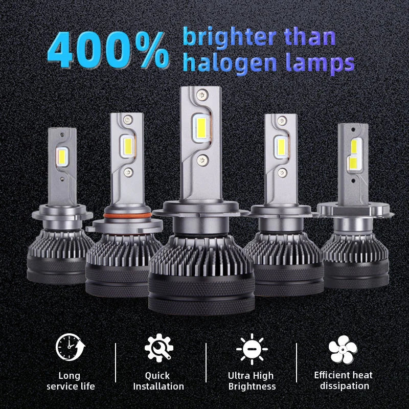 DAWNKNIGHT K5C 110W LED Headlight Bulb — 4300K Double Copper Tube for Car H1/H4/H7/H11/HB3 9005/HB4 9006