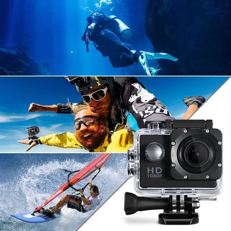 4K Action Camera for Outdoor Sports — 3MP, 900mAh, Waterproof Underwater Case, 2.0" Video Recording