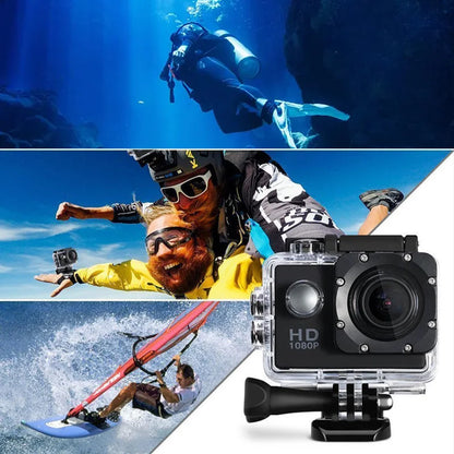 4K Action Camera for Outdoor Sports — 3MP, 900mAh, Waterproof Underwater Case, 2.0" Video Recording