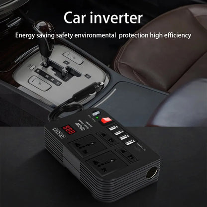 Multi-Function Home Inverter: DC 12V to 220V Modified Sine Wave, 300W High-Power Automotive Power Converter
