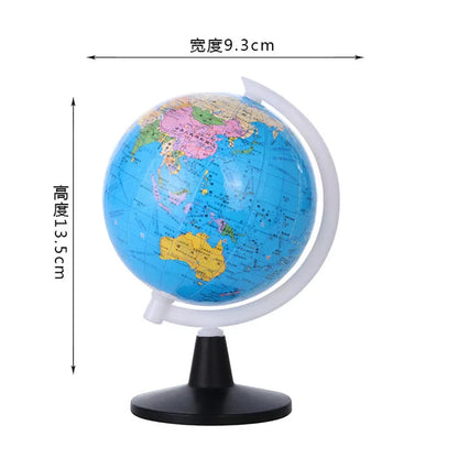 10.6cm HD World Globe for Kids & Adults – 360° Discovery Learning Ball, English Teaching Globe for Ages 6-12