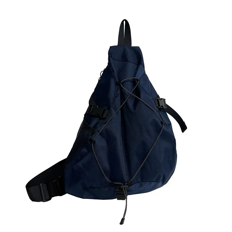 Men’s Large Capacity Crossbody Bag – Nylon Travel Chest Pack Hip Hop Shoulder Bag Trendy Storage Sling Bag 2025