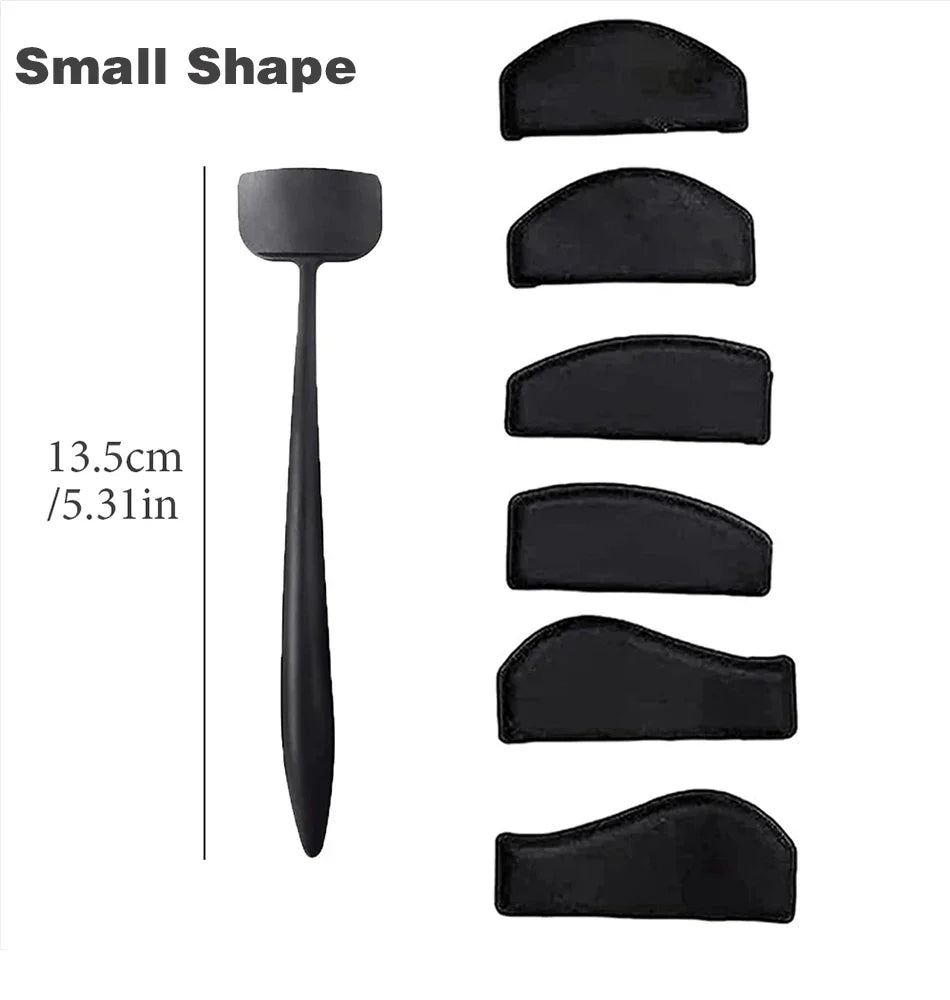 6 in 1 Crease Line Kit - Silicone Eyeliner Template for Precise Eyeshadow Cut Crease, Black Eye Makeup Stencils for Women