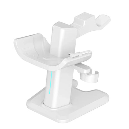 Charging Dock Station for Meta Quest 3 & Oculus VR Headset – Controller Desk Stand for Elite Head Strap, VR Accessories