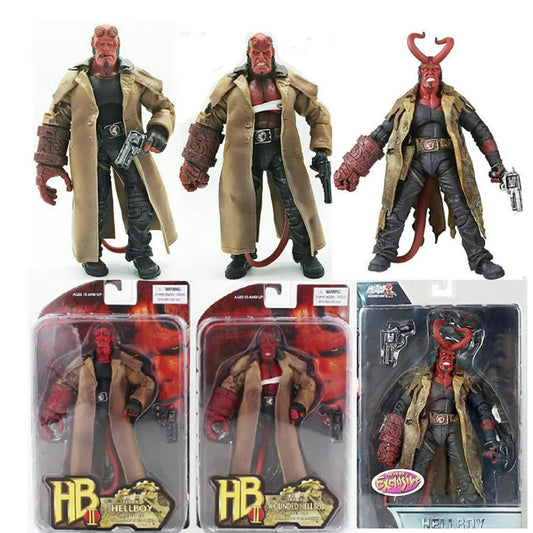 Mezco Studio Hellboy 7" Figure – Trenchcoat Variant PVC Collectible Toy Doll Gift