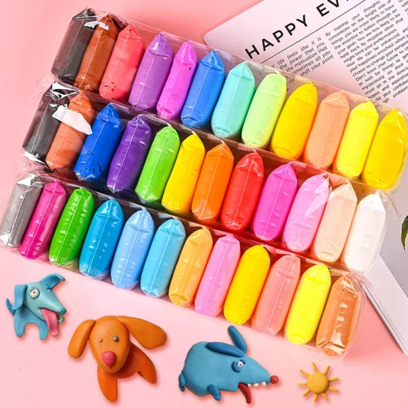 36-Color Air Dry Modeling Clay Kit - DIY Sculpting Set with Tools for Kids Ages 3-12