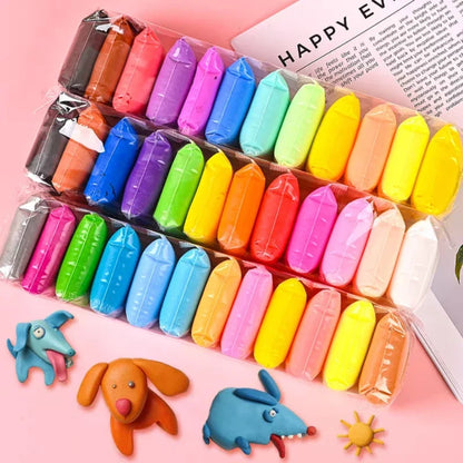 36-Color Air Dry Modeling Clay Kit - DIY Sculpting Set with Tools for Kids Ages 3-12