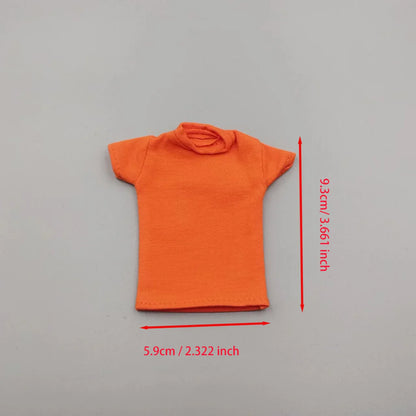 1/6 Scale Black T-Shirt for 12" (30cm) Action Figures — Male & Female DIY Model Accessories