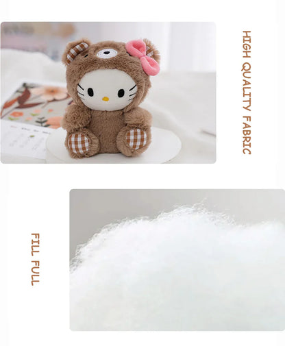 Sanrio Kawaii Plush Keychain — Hello Kitty, My Melody, Kuromi & Cinnamoroll Stuffed Cartoon Doll Pendant for Backpack Decoration