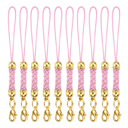 10Pcs Lanyard Strap Set - Lobster Clasp Rope Keychain Hooks Mobile Charms & Key Ring Accessories