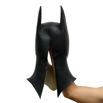 Batman Latex Cosplay Mask — Full Head Adult Halloween Masquerade & Party Costume Prop