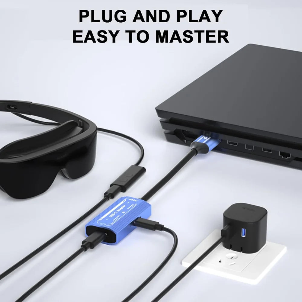 HDMI to USB-C 4K@60Hz Video Adapter – PC & Laptop Connector for Xreal Air, Rokid, VITURE, RayNeo AR/VR Glasses