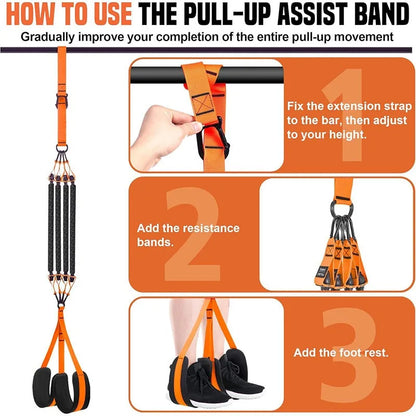 Pull-Up Assistance Bands Set – Resistance Straps for Men & Women, Chin-Up, Hanging Training, Workout & Body Stretching