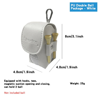 Golf Small Waist Bag – Mini Skull Head & Smiling Face Style, Double Ball Bag for Outdoor Sports