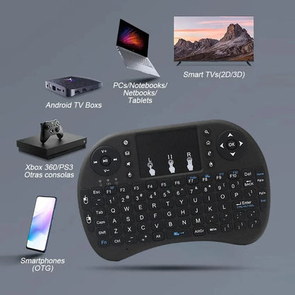 MRSVI I8 Mini Wireless Keyboard - 2.4G Air Mouse Remote with Touchpad for Android TV Box, PC & Smart TV
