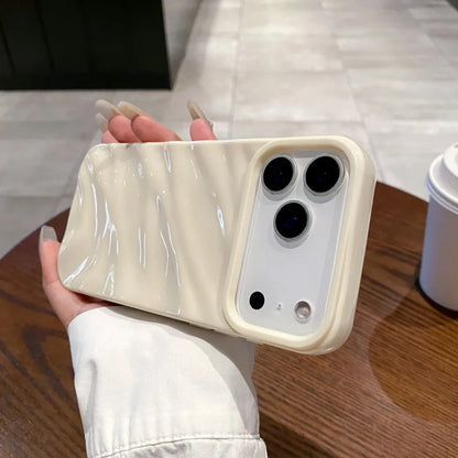 Wave Texture Soft Silicone Phone Case for iPhone 17 Air / 16 / 15 / 14 / 13 / 12 / 11 / XS / 8 Plus Pro Max – Full Protection Bumper Cover with Independent Buttons & Shockproof Design