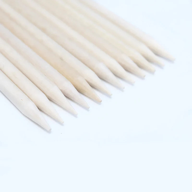 Lurayee Orange Wood Nail Cuticle Pusher – Manicure Tool for Nail Art, Gel Polish, and Nail Design