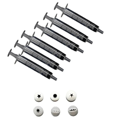 6PCS Mini Cake & Dessert Nozzles Set – Press Tools for Clay, Milk Cream, and Food Decoration