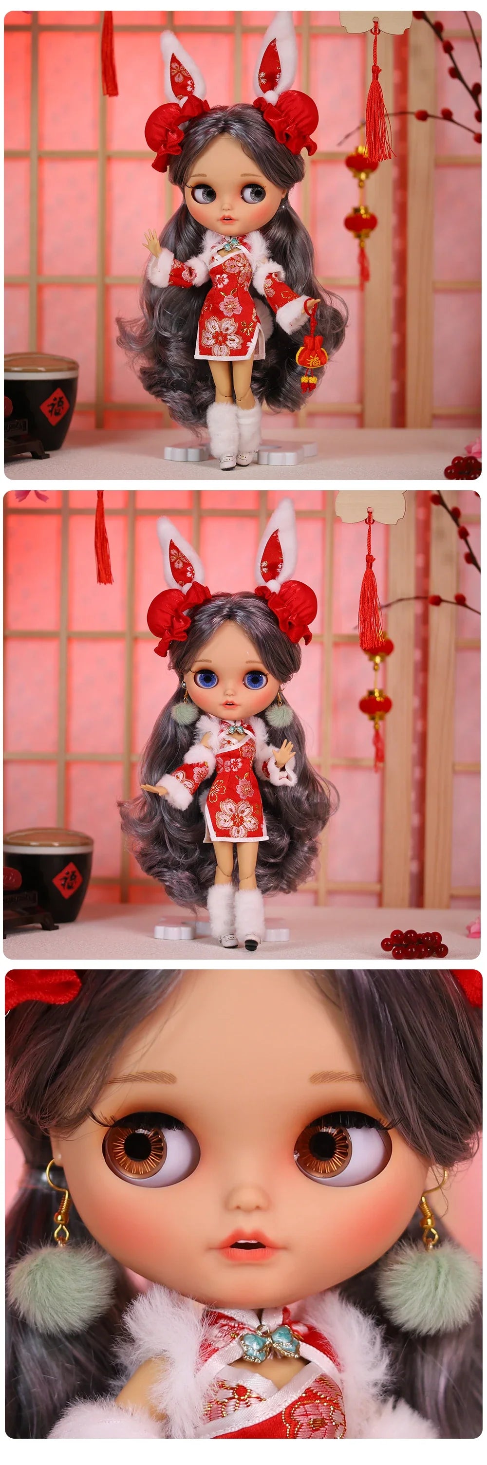 ICY DBS Blythe 1/6 BJD Doll – 30cm Tan Skin Matte Face Jointed Body, Anime Girl Toy Gift