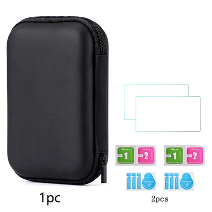 Trimui Smart Pro Hard Carrying Case with 9H Tempered Glass Screen Protector – Protective Bag for Handheld Game Console