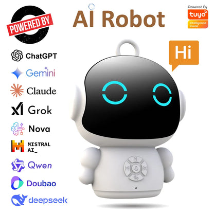 Tuya Smart AI Robot Toy – WiFi Voice Interactive Educational Learning Machine with Speech Recognition for Kids