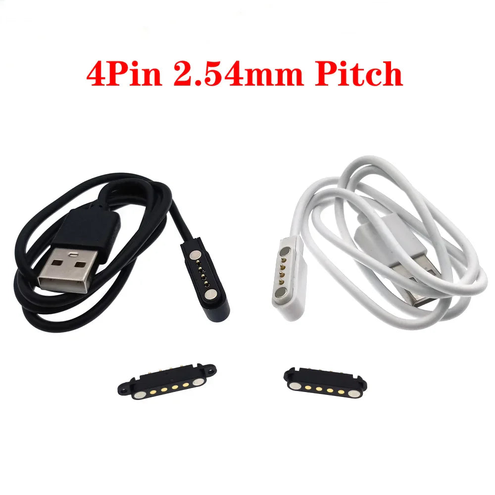 Magnetic Pogo Pin Connector Set – 2/4/5 Pin Spring-Loaded Male & Female DC Charging Power Socket for Secure Magnetic Connection Cable Adapter