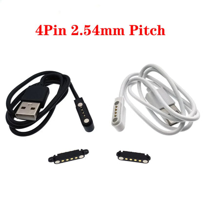 Magnetic Pogo Pin Connector Set – 2/4/5 Pin Spring-Loaded Male & Female DC Charging Power Socket for Secure Magnetic Connection Cable Adapter