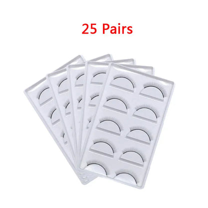 5/10/25 Pairs Training Eyelashes – Natural False Lashes for Beginner Eyelash Extension Practice