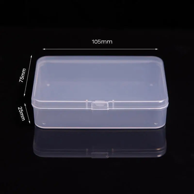 Mini Rectangular Plastic Storage Box – Translucent, Dustproof Jewelry & Small Item Container