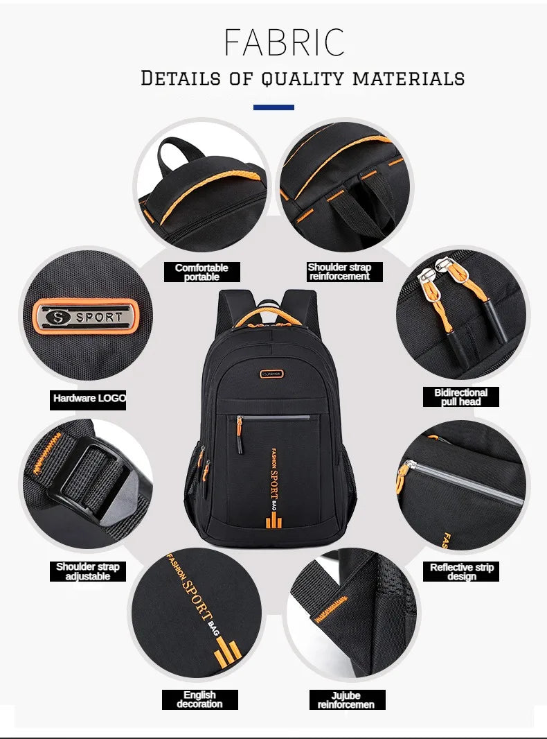 Men’s Oxford Waterproof Backpack – Business Laptop Rucksack for Travel, Work & High School Students