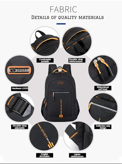 Men’s Oxford Waterproof Backpack – Business Laptop Rucksack for Travel, Work & High School Students