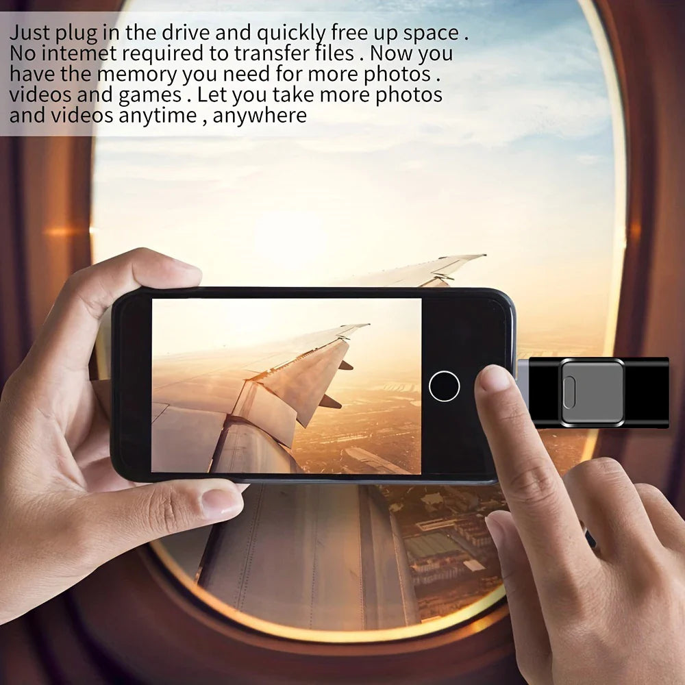 High-Speed USB Flash Drive – 2TB/1TB/512GB/256GB External Storage Pen Drive for Phone, iPhone, Android & PC