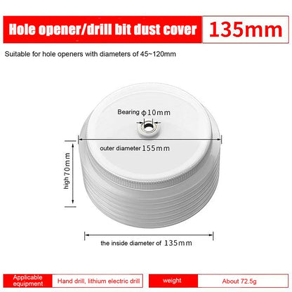 135/155mm Electric Hammer Drill Dust Collector Cover — Dustproof Hole Opener & Drill Bit Protection Hand Tool
