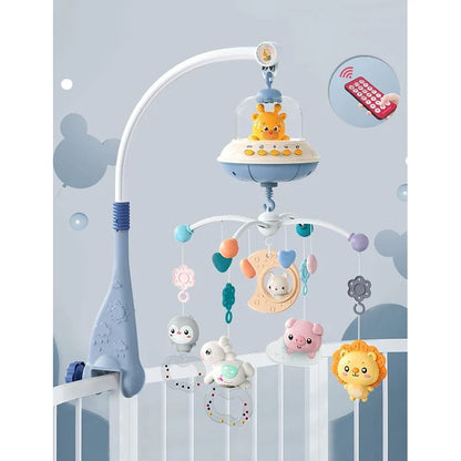 Baby Crib Mobile with Music, Lights, and Projection - Remote Control Toys for Newborns 0-6 Months