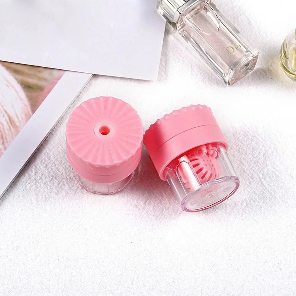 Manually Rotating Contact Lens Cleaner Case Portable Plastic Lens Storage Holder Cleaning Container Travel Accessory Tool