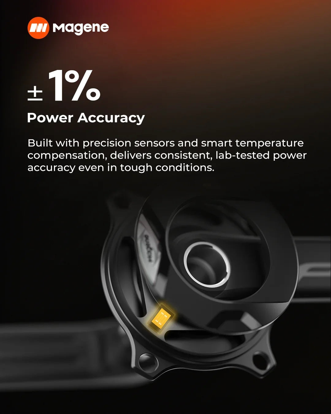 Magene PES P515 Power Meter Crankset - 4-Bolt 110BCD Cadence Sensor Crankset Compatible with Shimano & SRAM