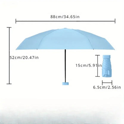 Ultra-Light Portable Mini Umbrella — Sixfold UV-Resistant Travel Umbrella (1pc)