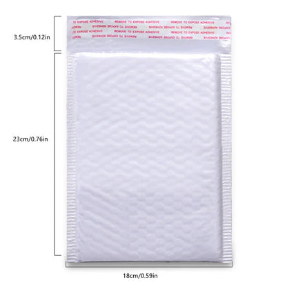 50pcs Pearlescent Film Waterproof Bubble Mailers | Self-Seal White Foam Shipping Bags, Thickened Packaging Envelopes