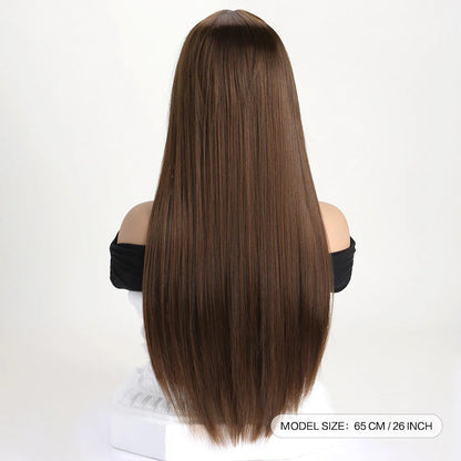 26" Long Straight Synthetic Wig – Fashion Color Wig for Women, Daily Wear, Halloween Costume, Party & Cosplay