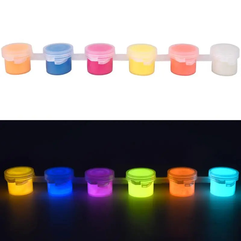 6 Colors Fluorescent Pigment Set - Glow-in-the-Dark Luminous Paint for Epoxy Resin & Acrylic DIY Festival Party Supplies