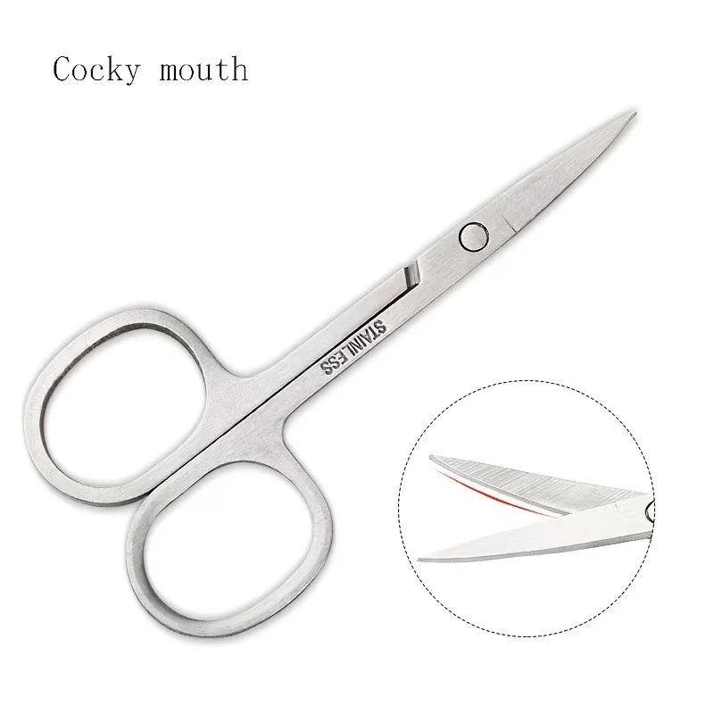 Small Stainless Steel Scissors for Nails, Eyebrows & Nose Hair – Facial Trimmers & Beauty Tools