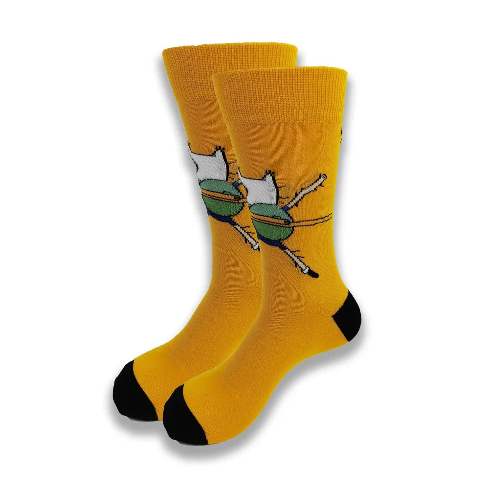 Spring and Autumn Cartoon Movie Character Socks for Men & Women – Funny Fashion High Quality Crew Tube Socks, Unisex Casual Cotton Socks