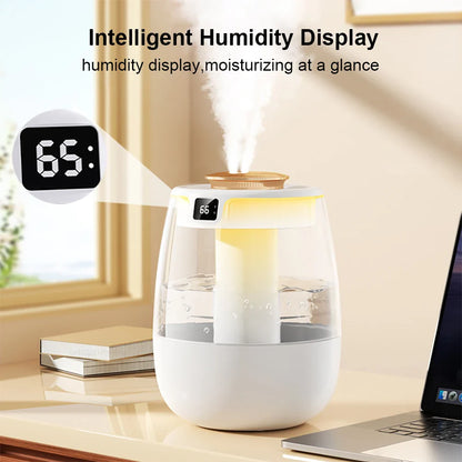 1300ML Air Humidifier – Double Spray Port Essential Oil Diffuser with USB & Light for Home and Office
